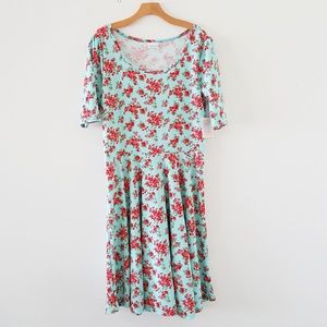 COPY - Lula Roe Dress Nicole Floral Size 2XL